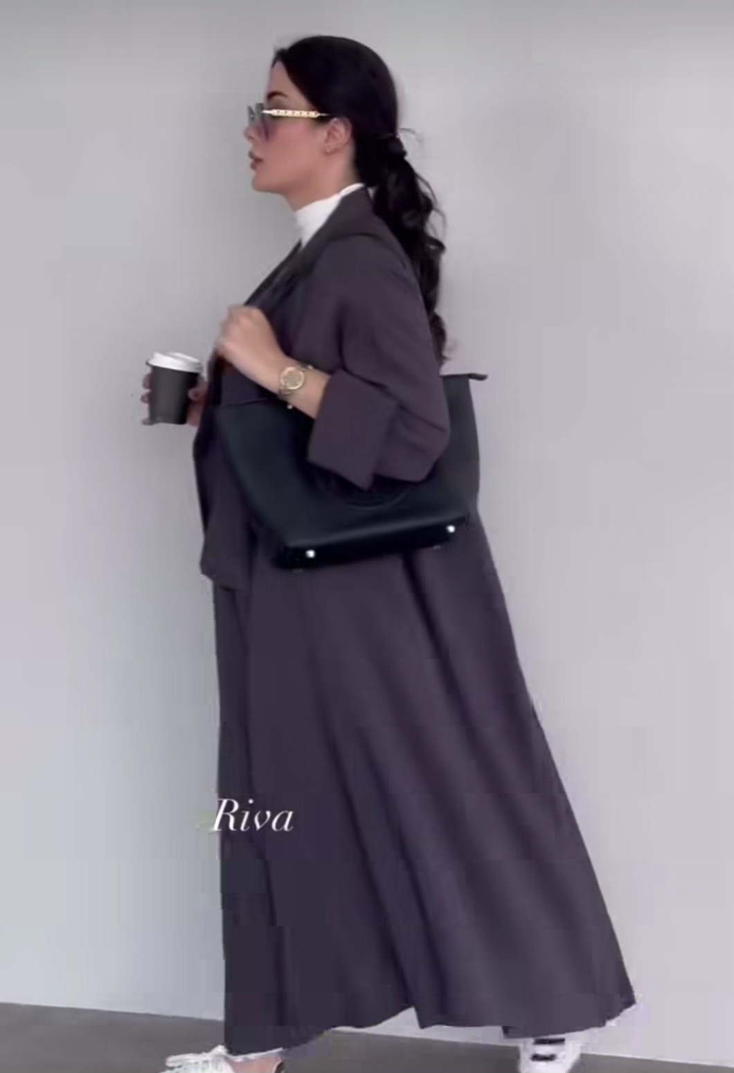 عبای اسپرت  فاطما باشال جنس کرپ رنگ یاسی کبود