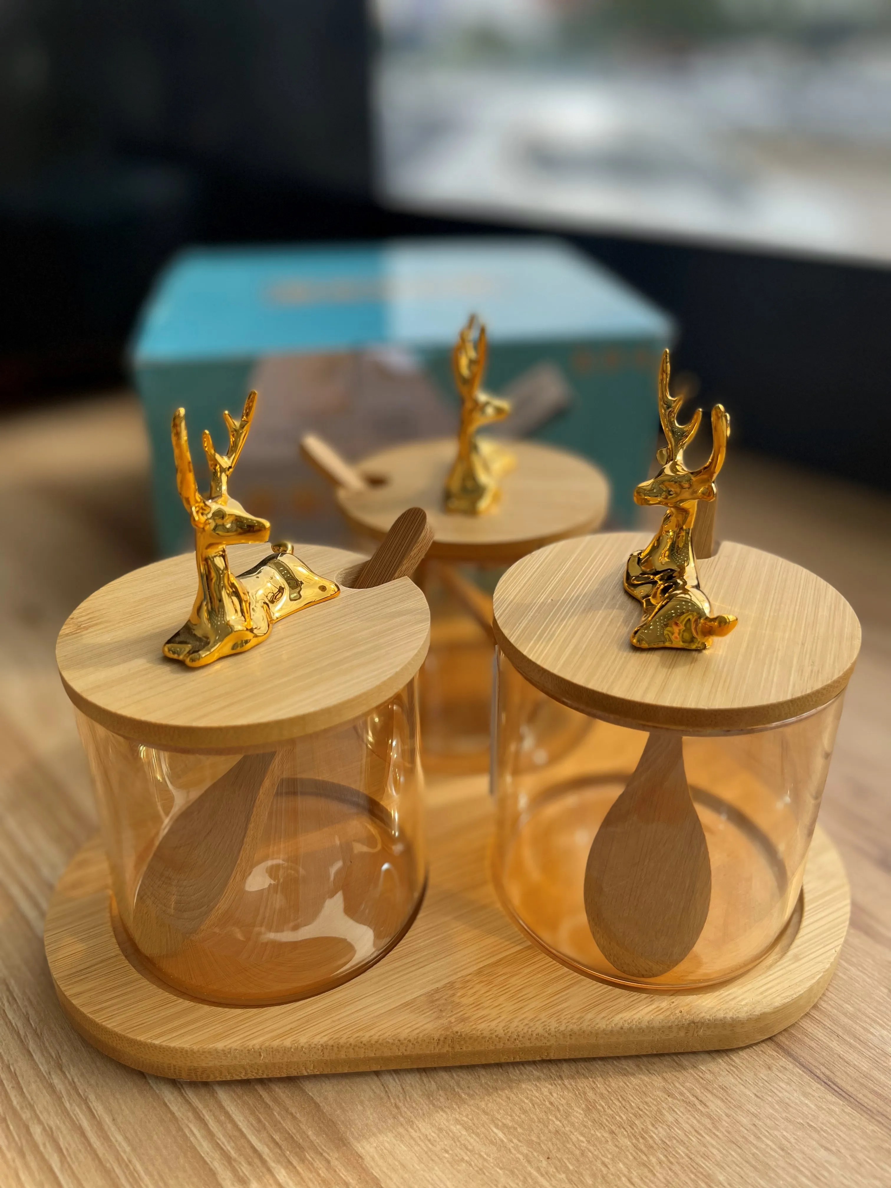 بانکه 3 عددی پیرکس عسلی